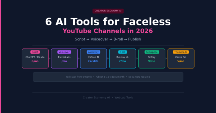 6 Best AI Tools for Faceless YouTube Channels in 2026